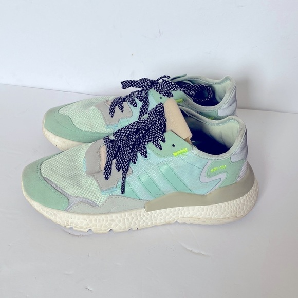 ADIDAS Teal Running Gym Blue White - Picture 4 of 9